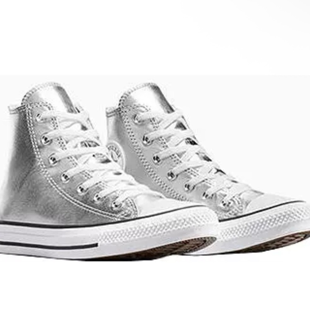 Converse Silver High Top Sneakers